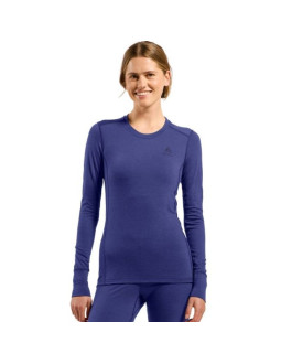 Bielizna termoaktywna z długim rękawem odlo bl top crew neck l/s merino 200 roz. s niebieska