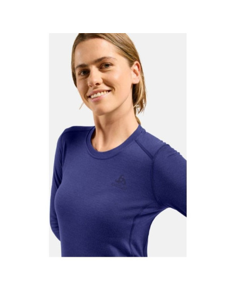 Bielizna termoaktywna z długim rękawem odlo bl top crew neck l/s merino 200 roz. s niebieska