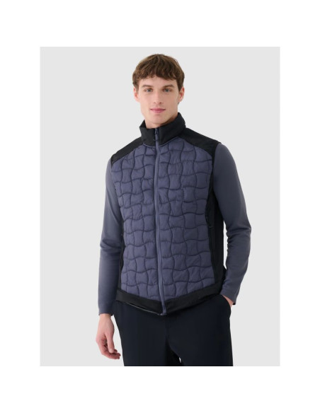 Męska kamizelka trekkingowa puchowa z wypełnieniem primaloft black 4f 4fwss25tvjam177-22s