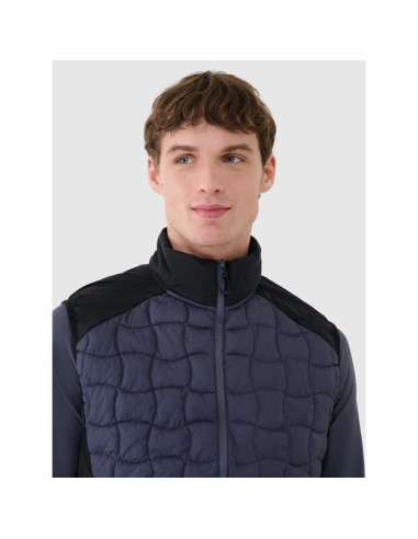 Męska kamizelka trekkingowa puchowa z wypełnieniem primaloft black 4f 4fwss25tvjam177-22s