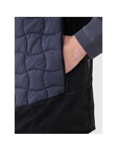 Męska kamizelka trekkingowa puchowa z wypełnieniem primaloft black 4f 4fwss25tvjam177-22s