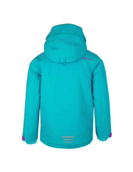 Kurtka zimowa dziecięca trollkids kids holmenkollen snow jacket pro z kapturem turkusowa (913-125)