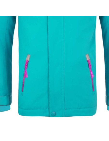 Kurtka zimowa dziecięca trollkids kids holmenkollen snow jacket pro z kapturem turkusowa (913-125)