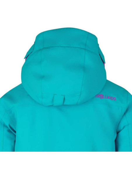 Kurtka zimowa dziecięca trollkids kids holmenkollen snow jacket pro z kapturem turkusowa (913-125)