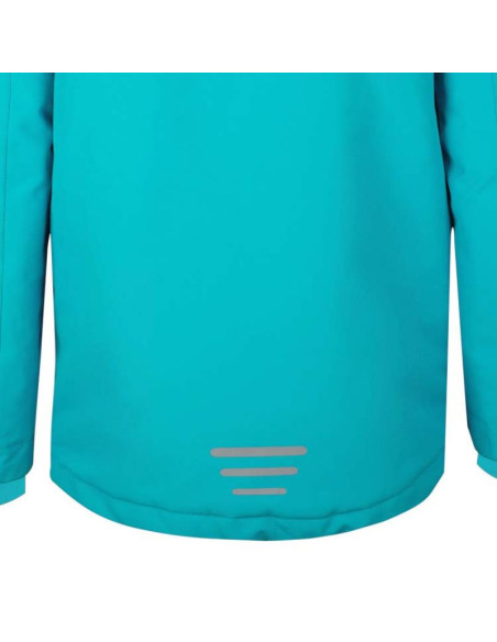 Kurtka zimowa dziecięca trollkids kids holmenkollen snow jacket pro z kapturem turkusowa (913-125)