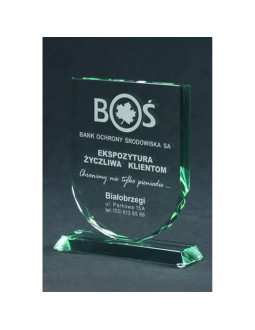 Trofeum szklane grawerowane z etui