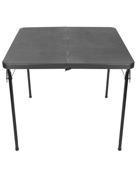 Zestaw cateringowy turystyczny stół składany 86,5x86,5x71cm i 4 krzesła czarny