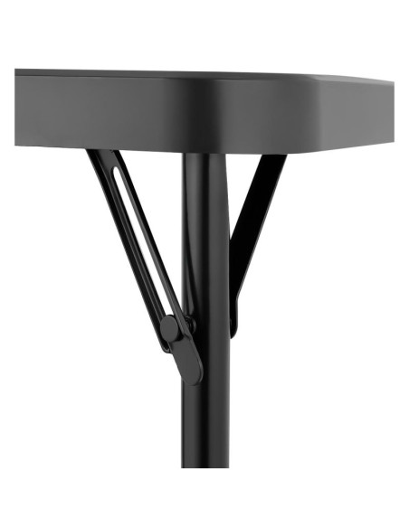 Zestaw cateringowy turystyczny stół składany 86,5x86,5x71cm i 4 krzesła czarny