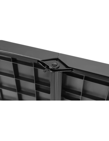 Zestaw cateringowy turystyczny stół składany 86,5x86,5x71cm i 4 krzesła czarny