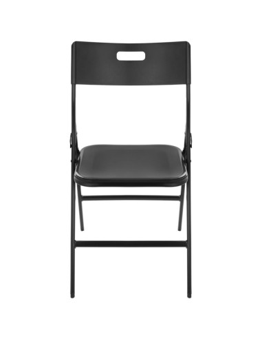 Zestaw cateringowy turystyczny stół składany 86,5x86,5x71cm i 4 krzesła czarny