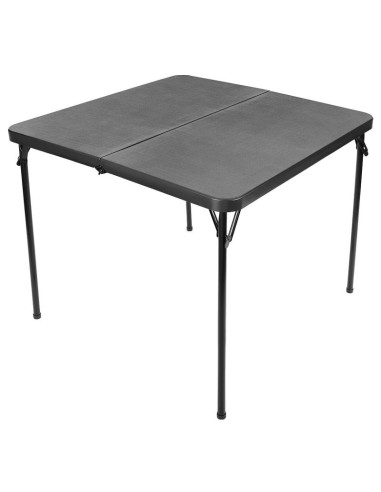 Zestaw cateringowy turystyczny stół składany 86,5x86,5x71cm i 4 krzesła czarny