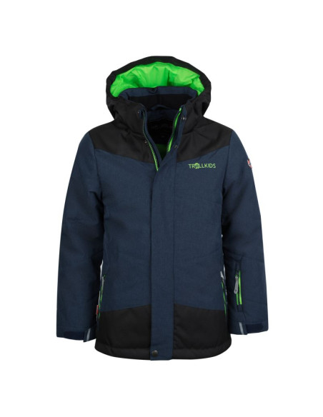 Kurtka ocieplana trollkids kids norefjell jacket dla dziewczynki/chłopca wodoodporna granatowa (132-100)