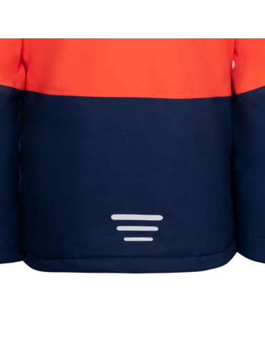 Kurtka zimowa dziecięca trollkids kids hallingdal jacket outdoorowa pomarańczowa/granatowa (226-705)
