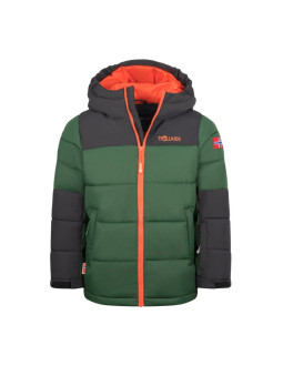 Kurtka ocieplana dziecięca trollkids kids narvik jacket pro wodoodporna zimowa zielona (604-322)