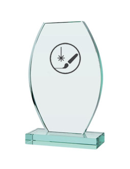 Trofeum szklane grawerowane z etui + wypełnienie farbą