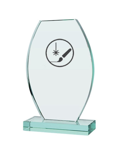 Trofeum szklane grawerowane z etui + wypełnienie farbą