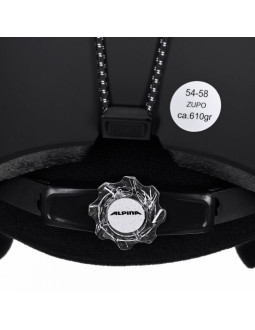 Kask narciarski alpina zupo black matt 54-58