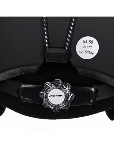 Kask narciarski alpina zupo black matt 54-58