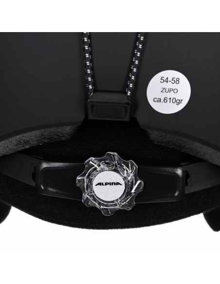 Kask narciarski alpina zupo black matt 54-58