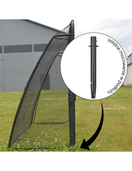 Bramka do piłki nożnej z siatką i tarczą strzelecką 240x160x80cm enero pro