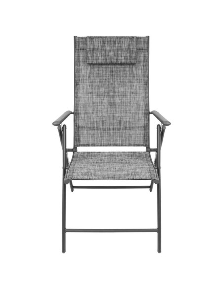 Krzesło ogrodowe 57x68x106cm  2xtextline 7-pozycyjne z zagłówkiem kpl.2szt