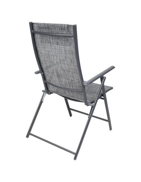 Krzesło ogrodowe 57x68x106cm  2xtextline 7-pozycyjne z zagłówkiem kpl.2szt