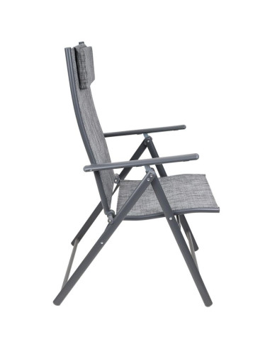 Krzesło ogrodowe 57x68x106cm  2xtextline 7-pozycyjne z zagłówkiem kpl.2szt