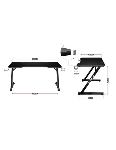 Biurko gamingowe hz-hero 2.5