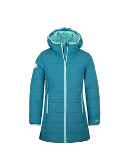Kurtka z kapturem ocieplana dziewczęca trollkids girls stavanger coat zimowa niebieska (219-323)