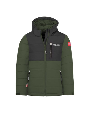 Kurtka zimowa dziecięca trollkids kids hemsedal snow jacket xt wodoodporna zielona (513-347)