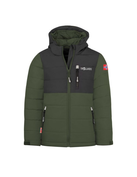 Kurtka zimowa dziecięca trollkids kids hemsedal snow jacket xt wodoodporna zielona (513-347)