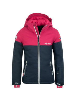 Kurtka z kapturem dziewczęca trollkids girls hallingdal jacket z kapturem granatowa/różowa (223-114)