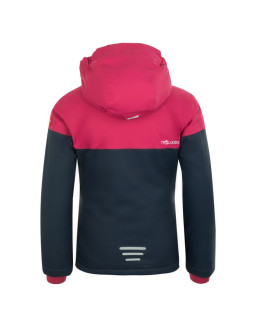 Kurtka z kapturem dziewczęca trollkids girls hallingdal jacket z kapturem granatowa/różowa (223-114) 2