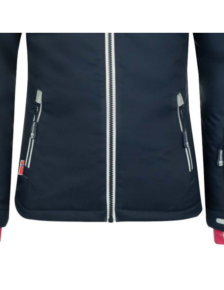 Kurtka z kapturem dziewczęca trollkids girls hallingdal jacket z kapturem granatowa/różowa (223-114)