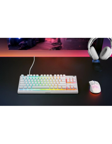 Klawiatura steelseries apex 3 tkl us, white