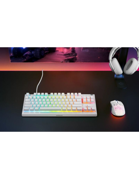 Klawiatura steelseries apex 3 tkl us, white
