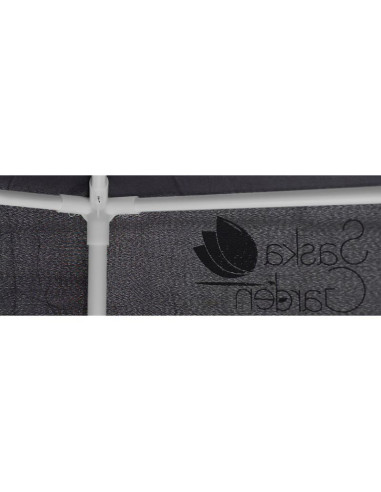 Pawilon ogrodowy sześciokątny 2x2x2x2.5m z moskitierą szary