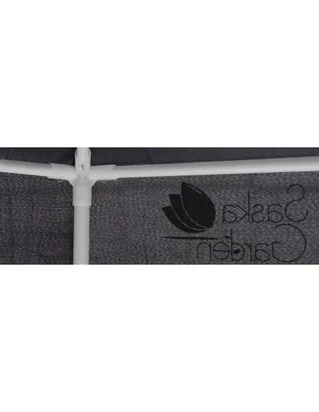 Pawilon ogrodowy sześciokątny 2x2x2x2.5m z moskitierą szary