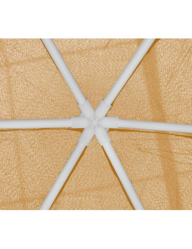 Pawilon ogrodowy sześciokątny 2x2x2x2.5m z moskitierą beżowy