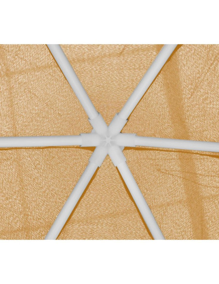 Pawilon ogrodowy sześciokątny 2x2x2x2.5m z moskitierą beżowy