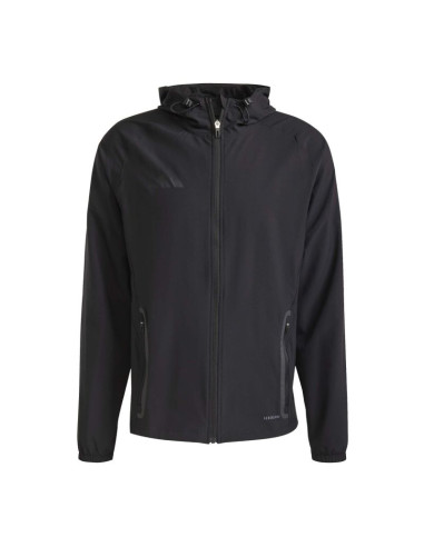Bluza z kapturem adidas tiro 25 competition vis tech travel - czarny jx9502