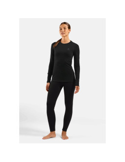 Koszulka damska odlo merino 160 bl top crew neck l/s roz. s czarna