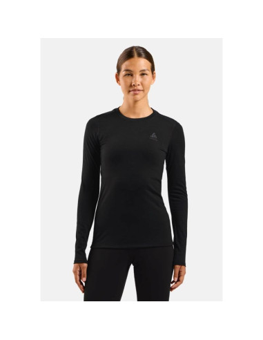 Koszulka damska odlo merino 160 bl top crew neck l/s roz. s czarna