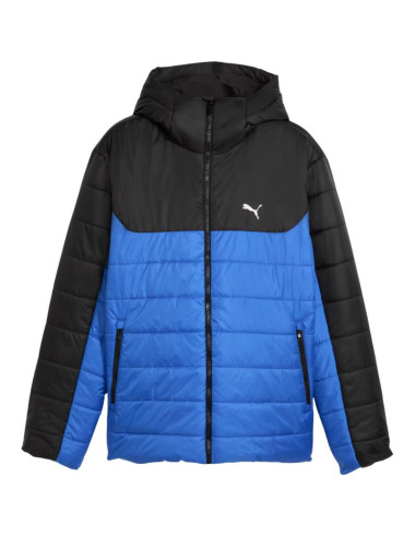 Kurtka męska puma ess hooded padded niebiesko-czarna 685211 13