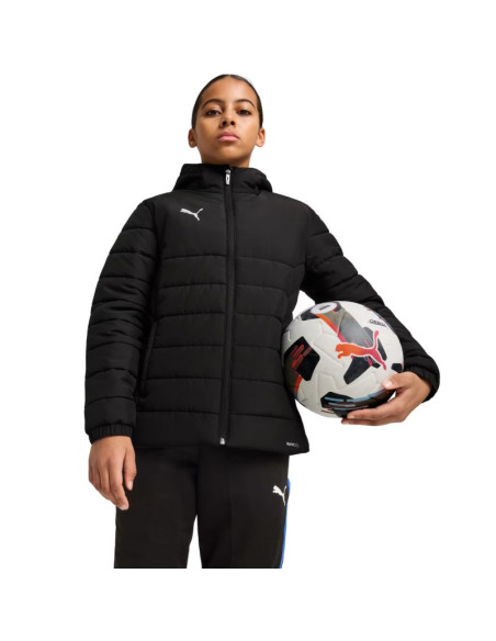 Kurtka dla dzieci puma team additions padded hooded czarna 659738 03
