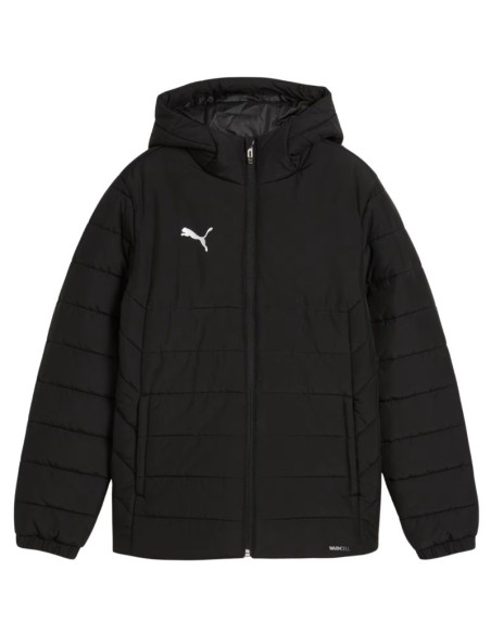 Kurtka dla dzieci puma team additions padded hooded czarna 659738 03