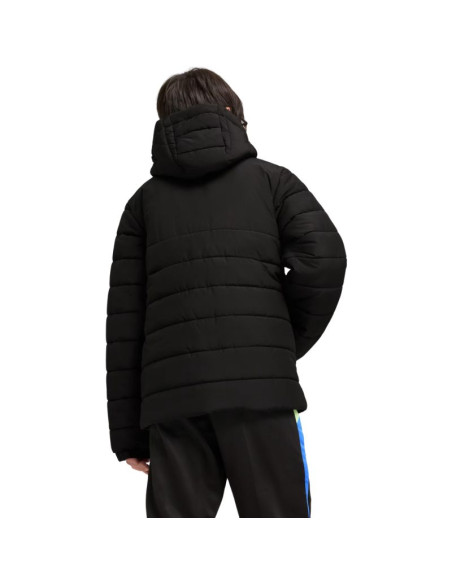 Kurtka dla dzieci puma team additions padded hooded czarna 659738 03