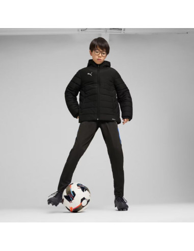 Kurtka dla dzieci puma team additions padded hooded czarna 659738 03