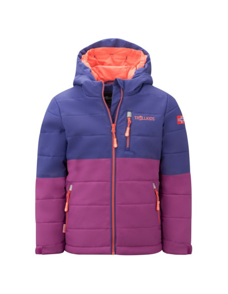 Kurtka zimowa dziecięca trollkids kids hemsedal snow jacket xt ocieplana wodoodporna fioletowa (513-154)