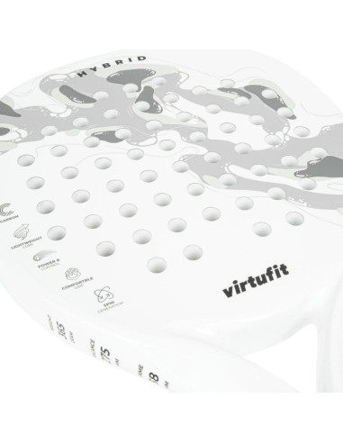 Virtufit rakieta padel hybrid - biało-szara